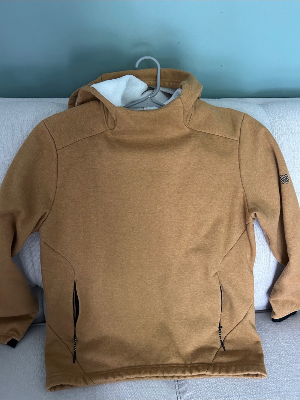 Men's Pullover Hoodie in Camel with Soft Lining